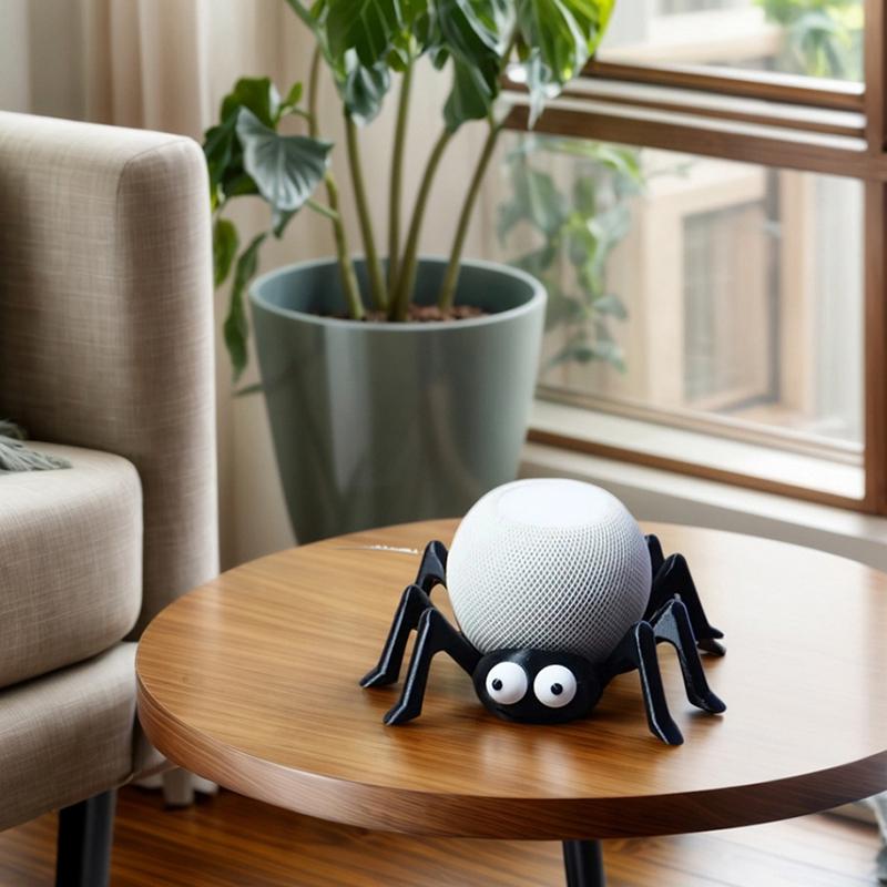 3D Printing Sturdy And Durable Spider Shaped Stand For Alexa Echo Dot 4Th / 5Th Gen Holder Halloween Spider Shape Holder