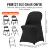 SucceBuy 30/50/100pcs Stretch Spandex Folding Chair Covers Universal Fitted Chair Cover Removable Washable Protective Slipcovers