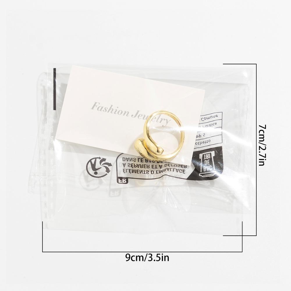 Metal Texture Ring Set Smooth Surface Ring Fashion Open Ring