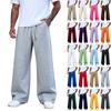 Pantalon de survêtement décontracté à jambe droite de couleur pour homme