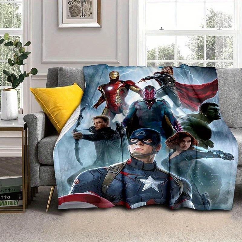 1pc Avengers Printing Blanket - Soft, All-Season Throw for Living Room, Bedroom,Personalized Gift with Adorable Cartoon Design