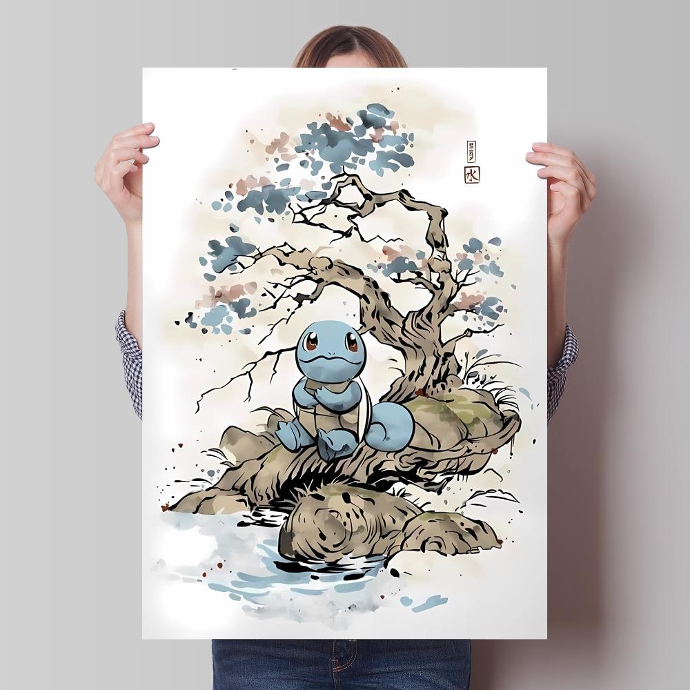 Canvas Artwork Painting Pokemon Pikachu Picture Home Decor Classic Character Images Spray Painting Home Decor Holiday Gift
