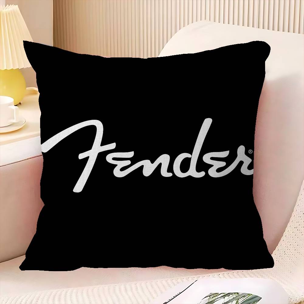 Cool F-Fender G-Guitar Cushion Cover Inches Farmhouse Decor Home Throw Pillow Covers For Couch Decorations