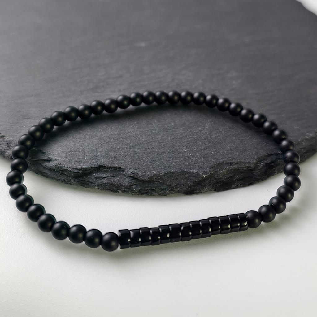Minimalist 4mm Bead Bracelet Unisex Emperor Onyx Small Stone Braclet Meditation Yoga Strand Braslet Couple Brazalete Pulsera