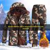 Men's Mid-Length Waterproof Camel Cotton-Padded Jacket - Thickened, Windproof, and Warm for Outdoor Work and Patrol