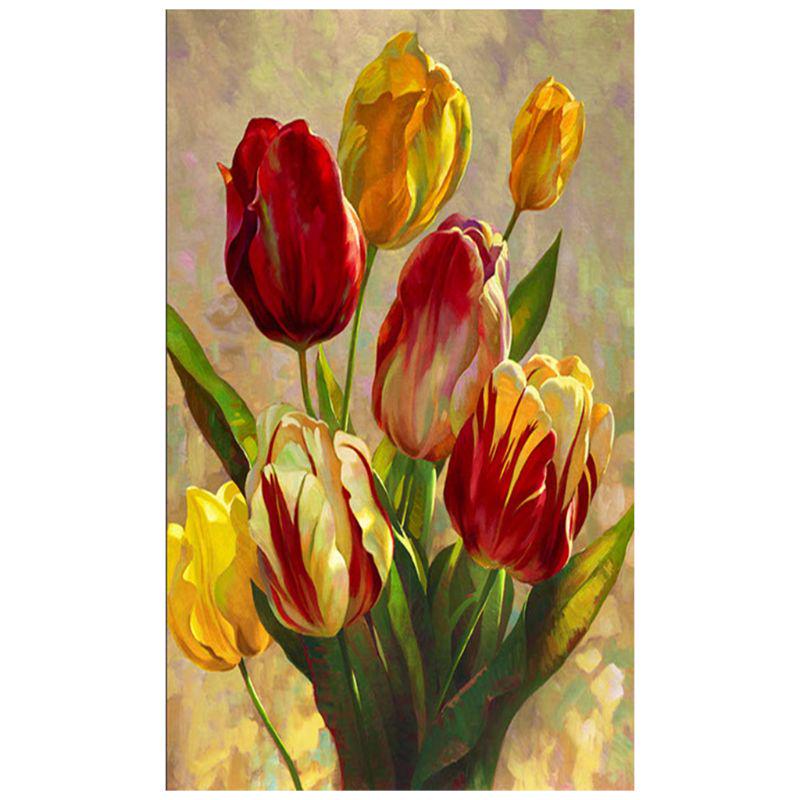 5D DIY Diamond Painting Multicolored Flowers Diamond Mosaic Diamond Embroidery Full Set Cross Stitch Kits Home Decor Gifts