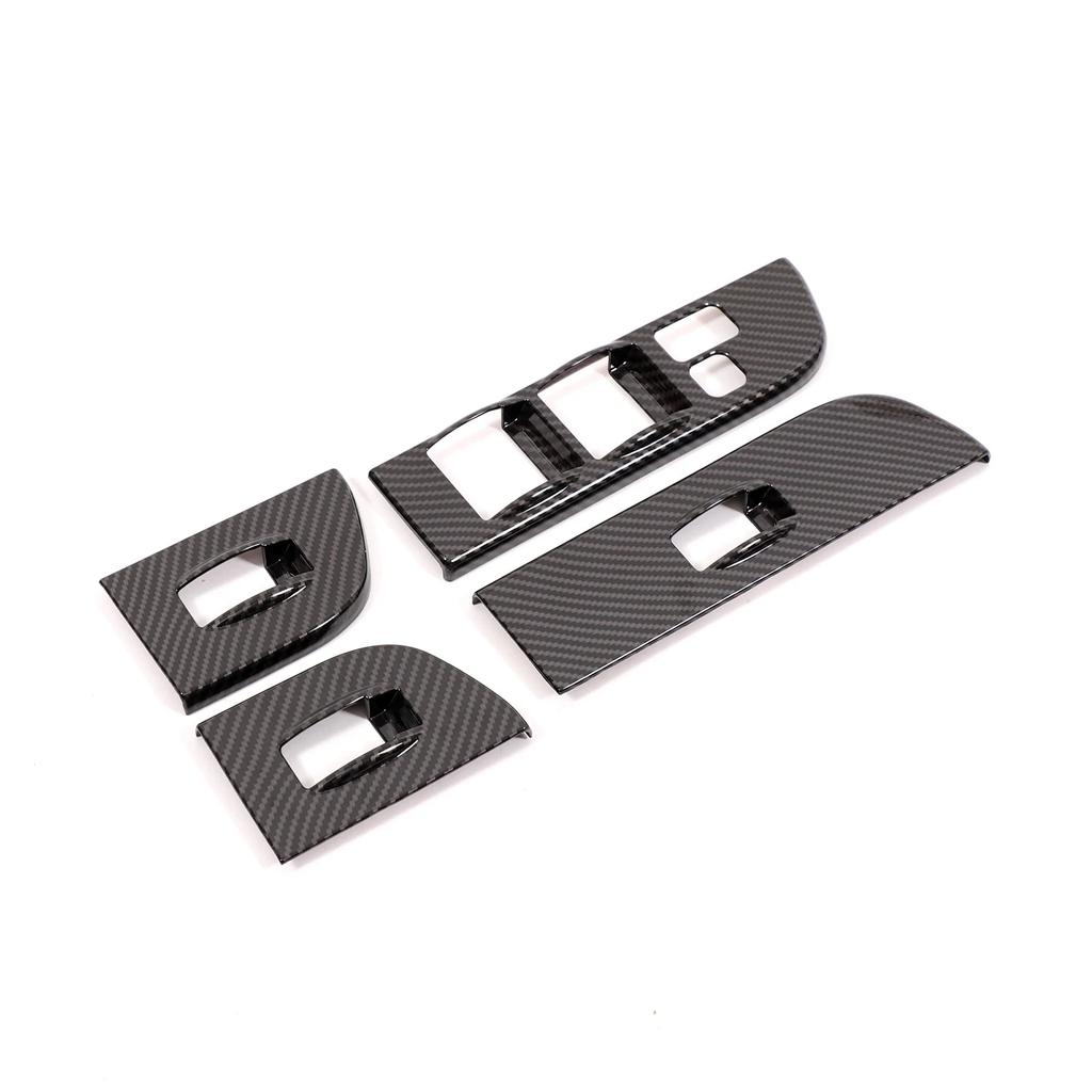 For Toyota Land Cruiser LC70 76 78 79 2007-2026 ABS Carbon Fiber Car Window Lift Switch Panel Cover Interior Car Accessories