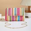 Portable Straw Shoulder Bag Ethnic Style Clutch Bag Fashion Mobile Phone Pouch  Outdoor
