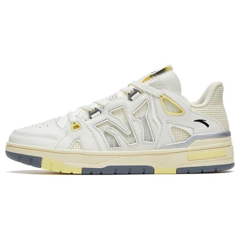 Anta Flame 4.0 Anti-Slip Wear-Resistant Low-Top Skateboard Shoes Men s Ivory White Sneakers 112328090-1 40