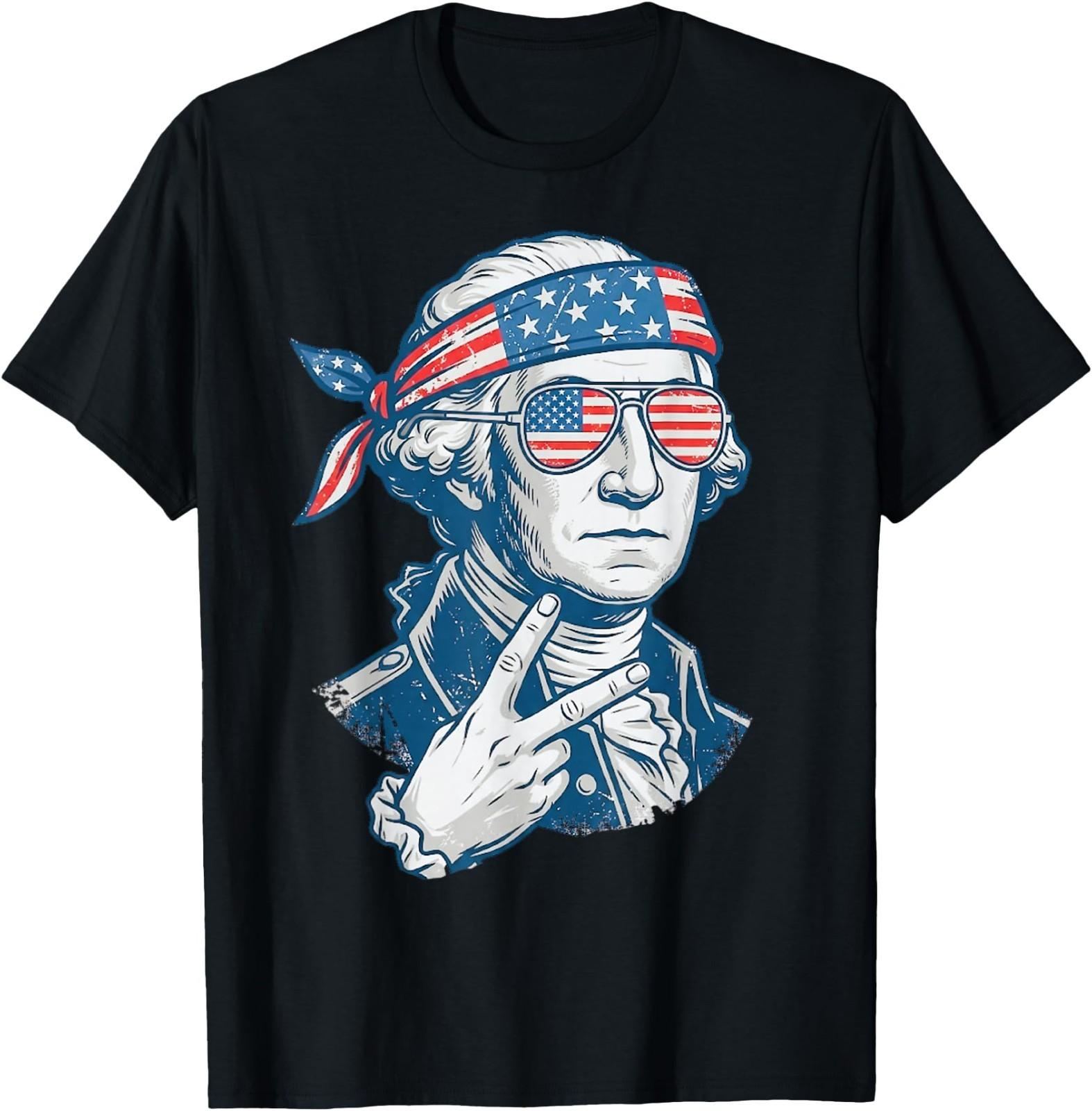 Deuces George Washington Funny Vintage 4th of July Party T-Shirt XXL