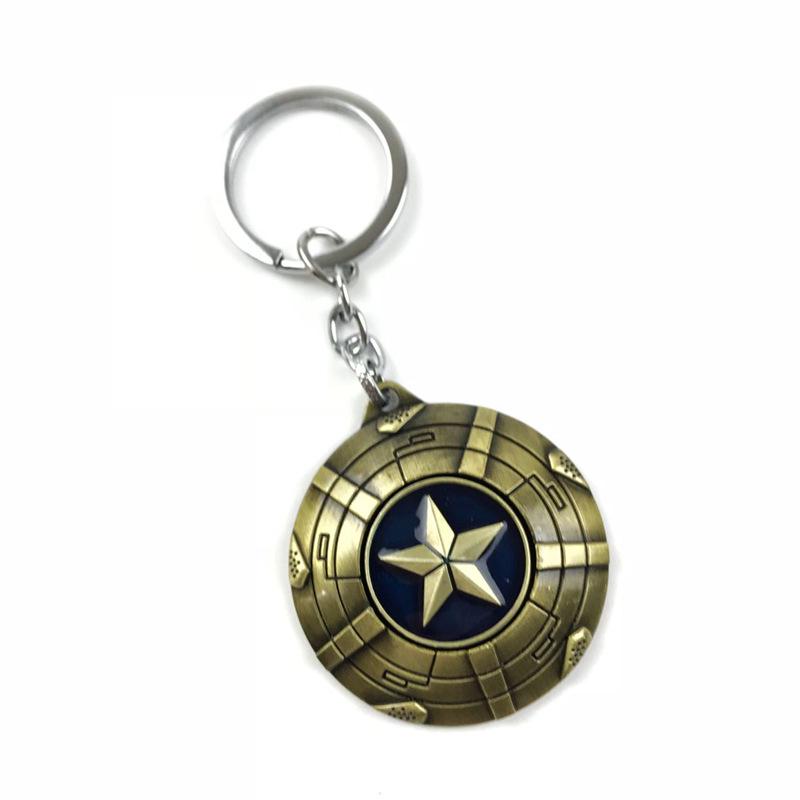 

Marvel Avengers Captain America Shield Rotating Logo Keychain OPP Bag