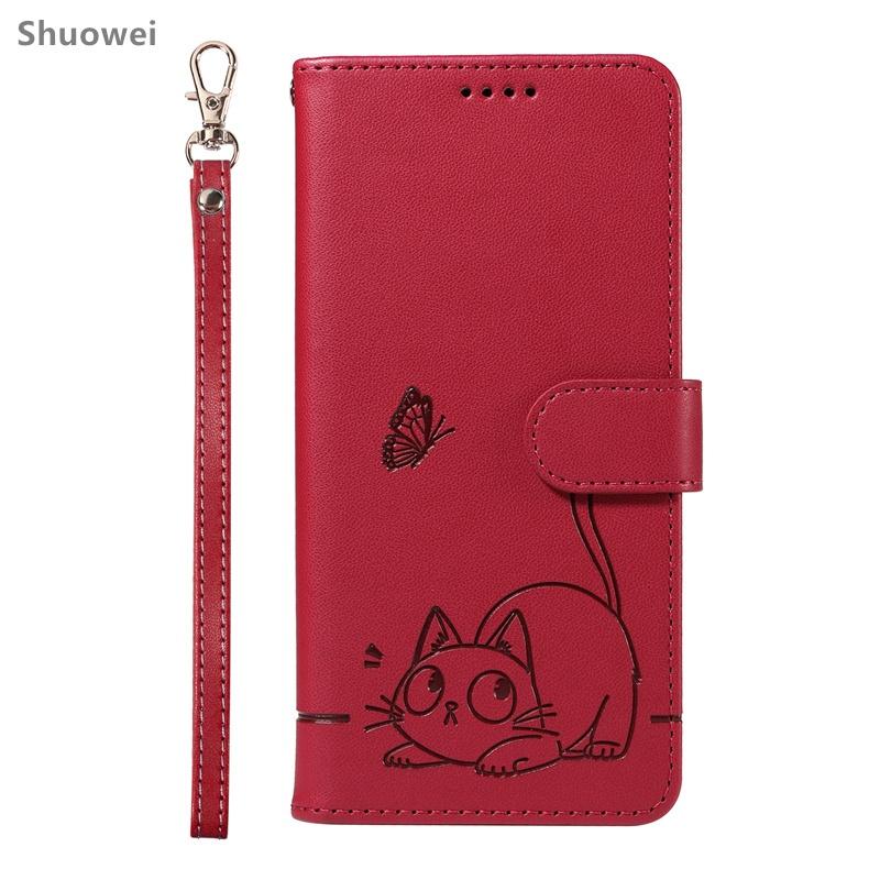 Case for Samsung Galaxy J3 J4 J5 J6 2016 2018 J7 PriMe J310 J330 J415 J510 J530 J610F Note 8 9 10 20 Ultra Pro Plus 5G Leather Flip Casing Bag Strap