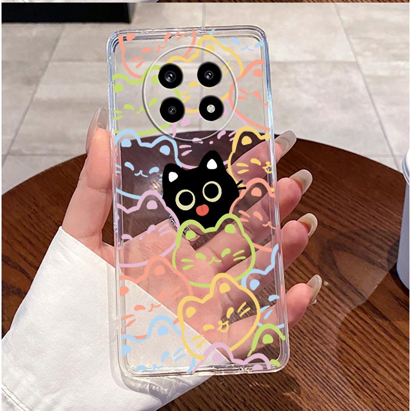 Luxury Cute Love Rabbit Clear Case For Oppo Realme 13 Plus 5g Soft Silicone Transparent Bumper Back Cover Realme13+ 13Plus Funda