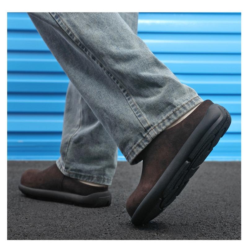 Fashion 2025 Summer Shoes Men Sandals Thick Sole Casual Non-slip Summer Holiday Male Footwear Black Khaki D484
