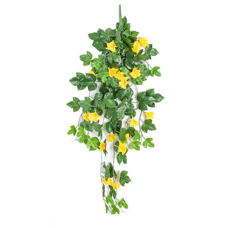 Stunning Faux Silk Morning Glory Hanging Basket For Artistic Home Wall Display Ideas