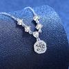 Moissanite Square Sugar Necklace Clavicle Chain Women