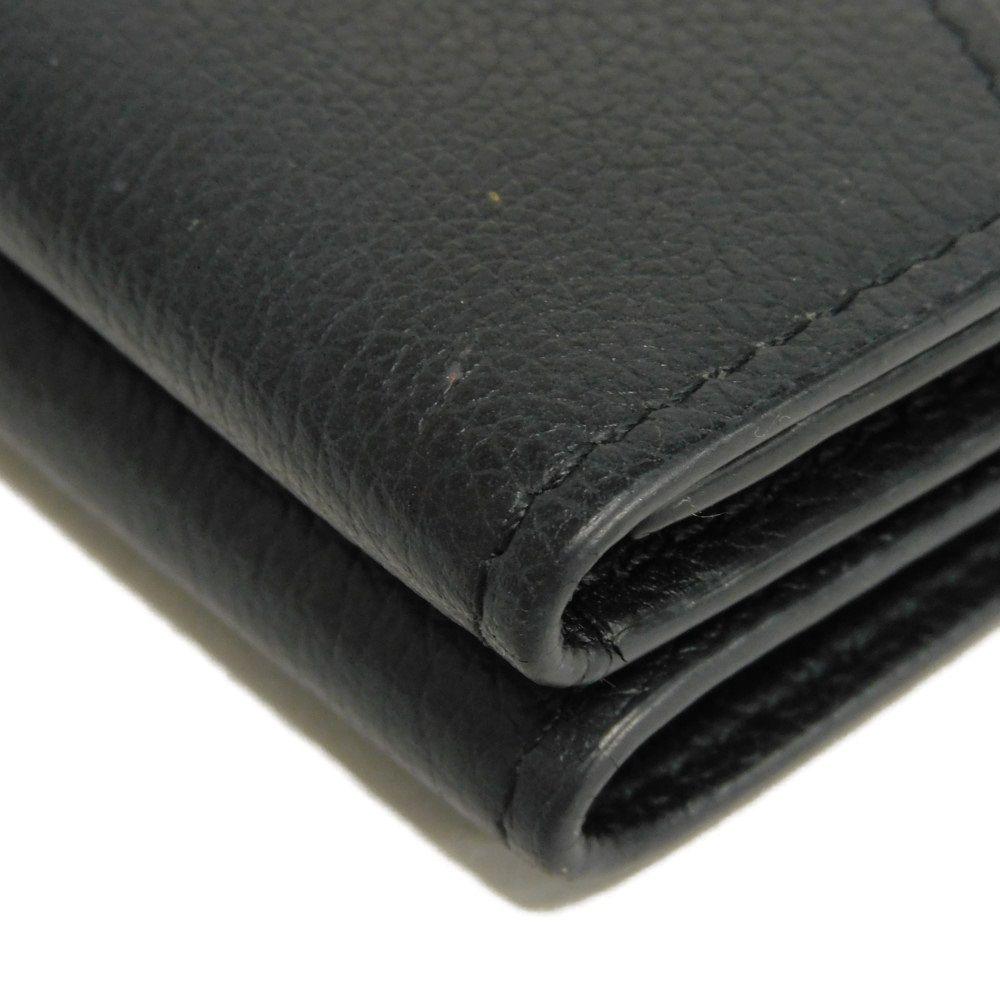 Used 12564 Portefeiulle Lock Mini M63921 7942 Current LV Signature Grain Calfskin Black LV Logo Noir Unisex from Japan