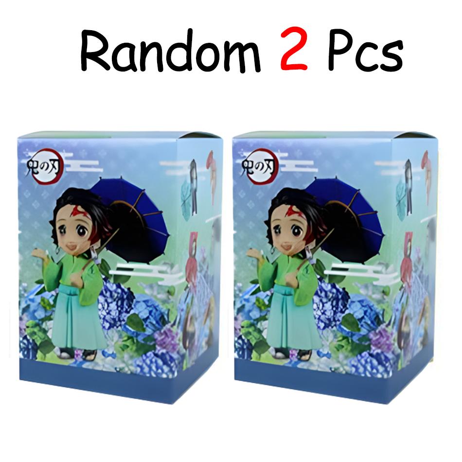 Demon Slayer Kimetsu No Yaiba Plum Rain Mystery Blind Box Tanjirou Nezuko Zenitsu Inosuke Collectible Toy Gift For Manga Lovers