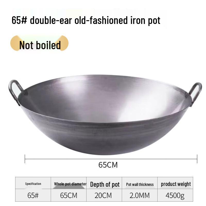 GOWKE Commercial Double-Handle Wok