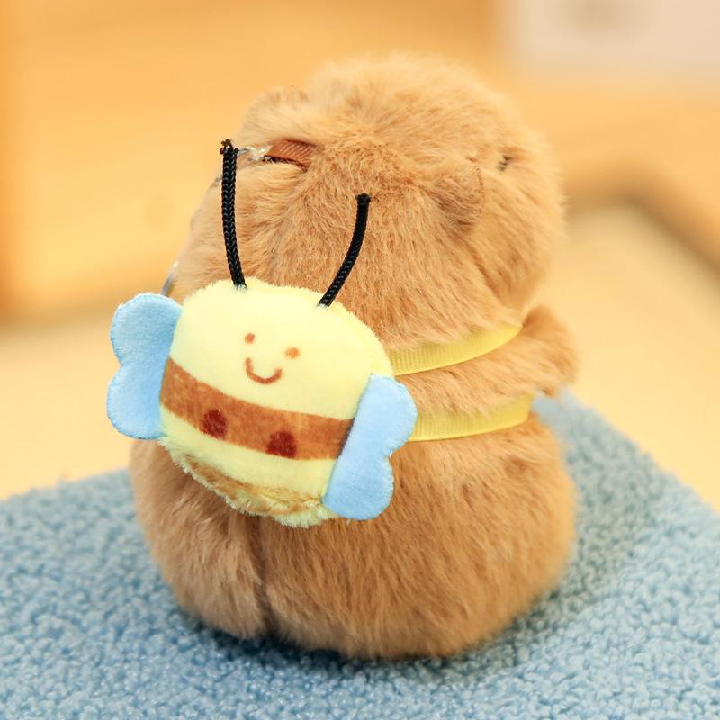 Kapibara plush toy afternoon tea capybara doll pendant pink keychain doll gift girl doll