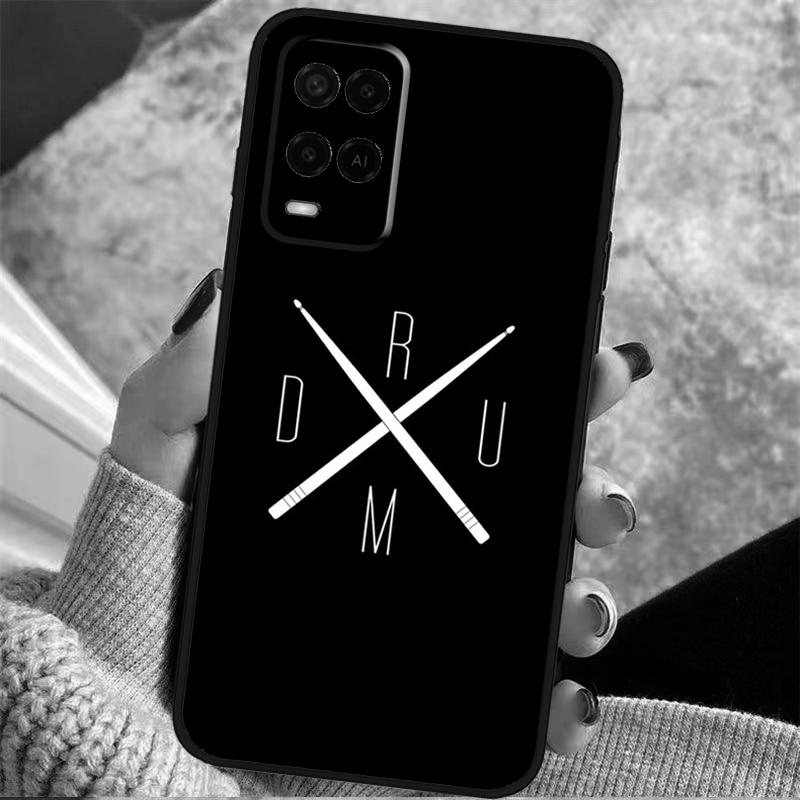 Musical Instrument Drum Case For OPPO A78 A98 A18 A58 A96 A76 A16 A5 A9 A53 A15 A17 A77 A52 A72 A74 A94 A54 A57 S