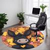 1pc Autumn Donkey Office Round Area Rug, Under Office Chairs Bedroom Living Room Home Decor, Room Deco, Available In Various Sizes