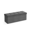 Songmics Bench with Storage Space, Seat Chest, Storage Box, Foldable, Max. static load capacity 300 kg, with metal divider grid, 120 L