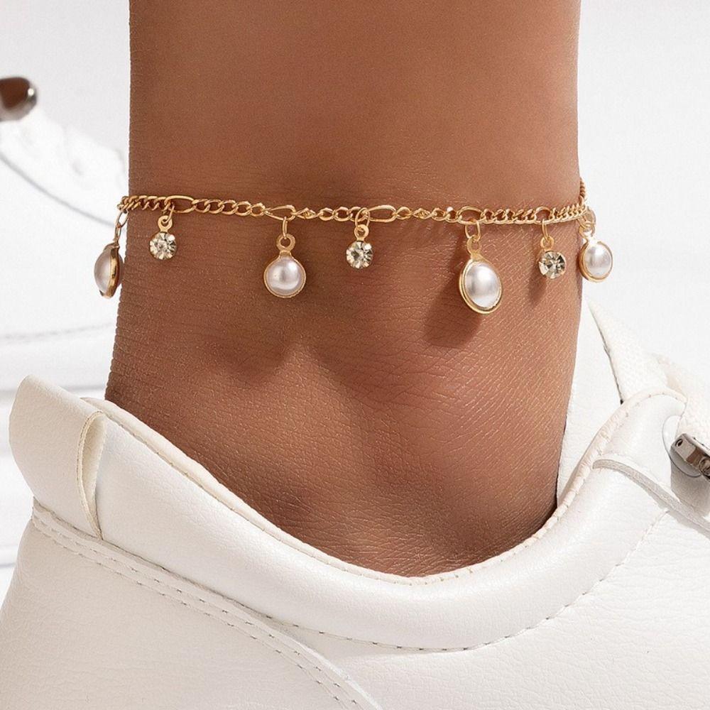 

Bow Rhinestone Butterfly Pendant Anklet Boho Classic Beach