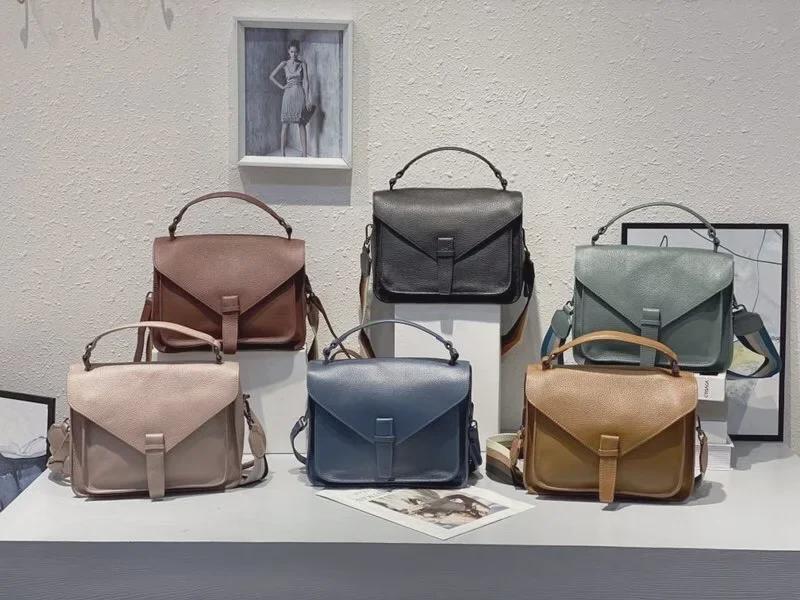 Vintage Genuine Leather Women's Large Capacity Tote Briefcase Bag