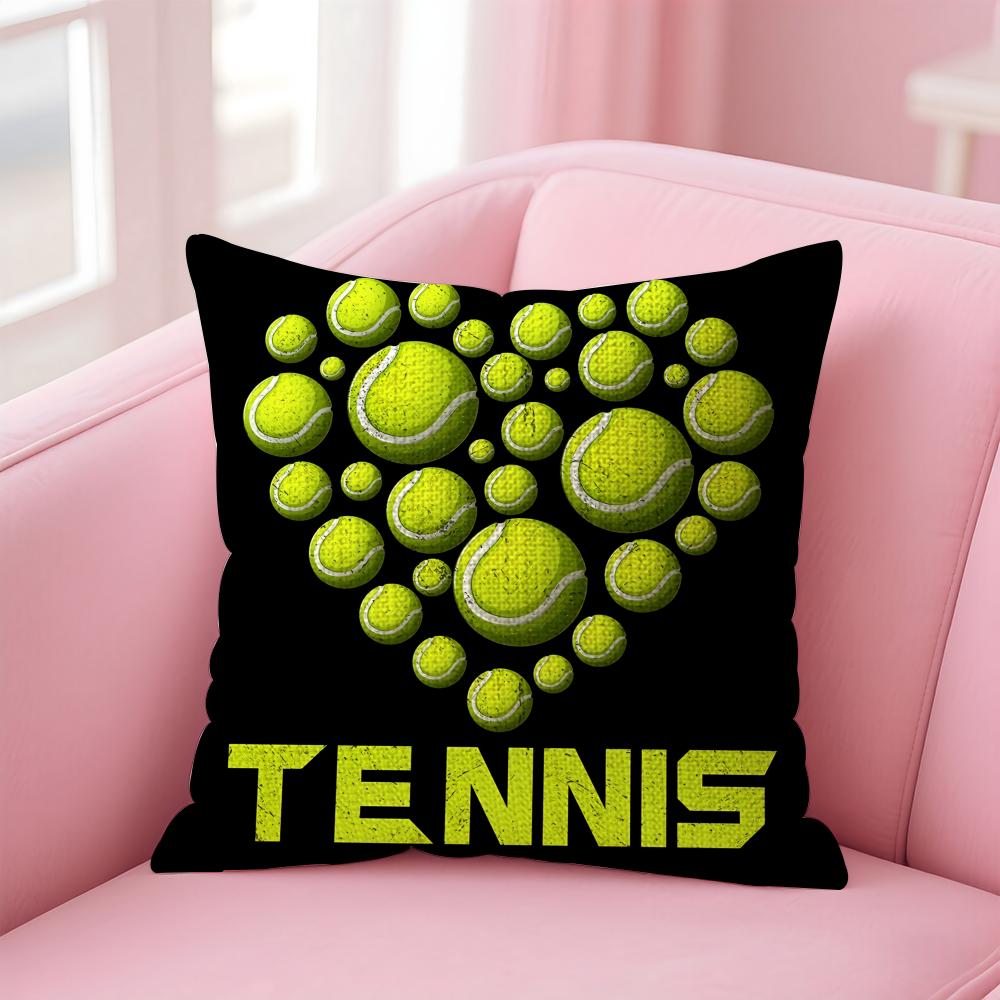 Funny Tennis Cushion Cover Comfort Sofa Bed Silky Elegant Invisible Zipper Decorative Holiday Gifts