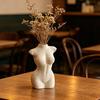 Yousheng Vase Ornament, Women Figure Shape Vase for Flower Arrangement Decoration, Bedroom Living Room Balcony Garden Windowsill Home
