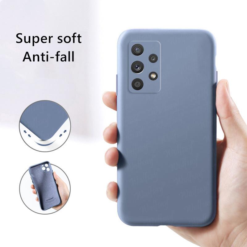 For Samsung Galaxy A72 Case For Samsung A72 Cover Silicone Soft Liquid Silm Rubber Case For Samsung Galaxy A72 A52 A12 A51 M51
