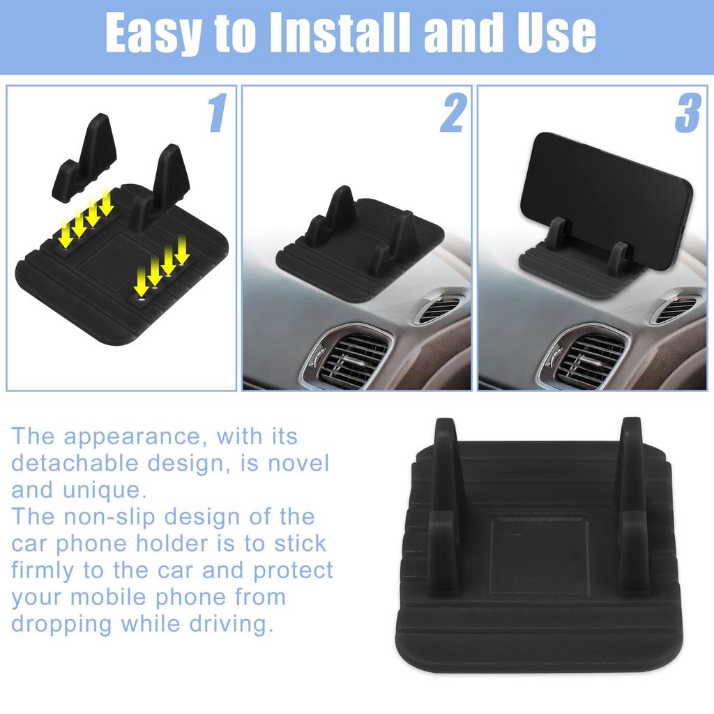 1/2/3PCS Anti-slip Car Silicone Phone Holder Universal Car Phone Holder Mat Non-slip Bracket For iPhone Samsung Xiaomi Huawei
