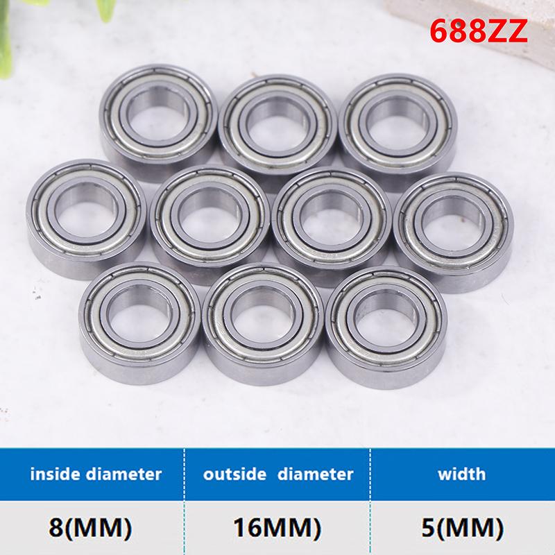 10Pcs 683 684 685 686 687 688 689 Zz 2Z Small Deep Groove Ball Bearing Metal Shielded Miniature Bearing Id 3 4 5 6 7 8 9Mm
