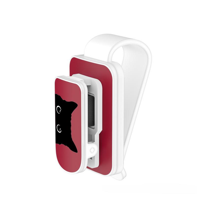 Car Sunglasses Clip Creative Black Cat Car Sun Visor Storage Cartoon Clip Glasses Clip Multi-function Car Glasses Holder