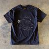 Pure Cotton Double Thread Loose Fit Short Sleeve Tshirt Retro American Style For Unisex And Unisex Breathable Printed Tee