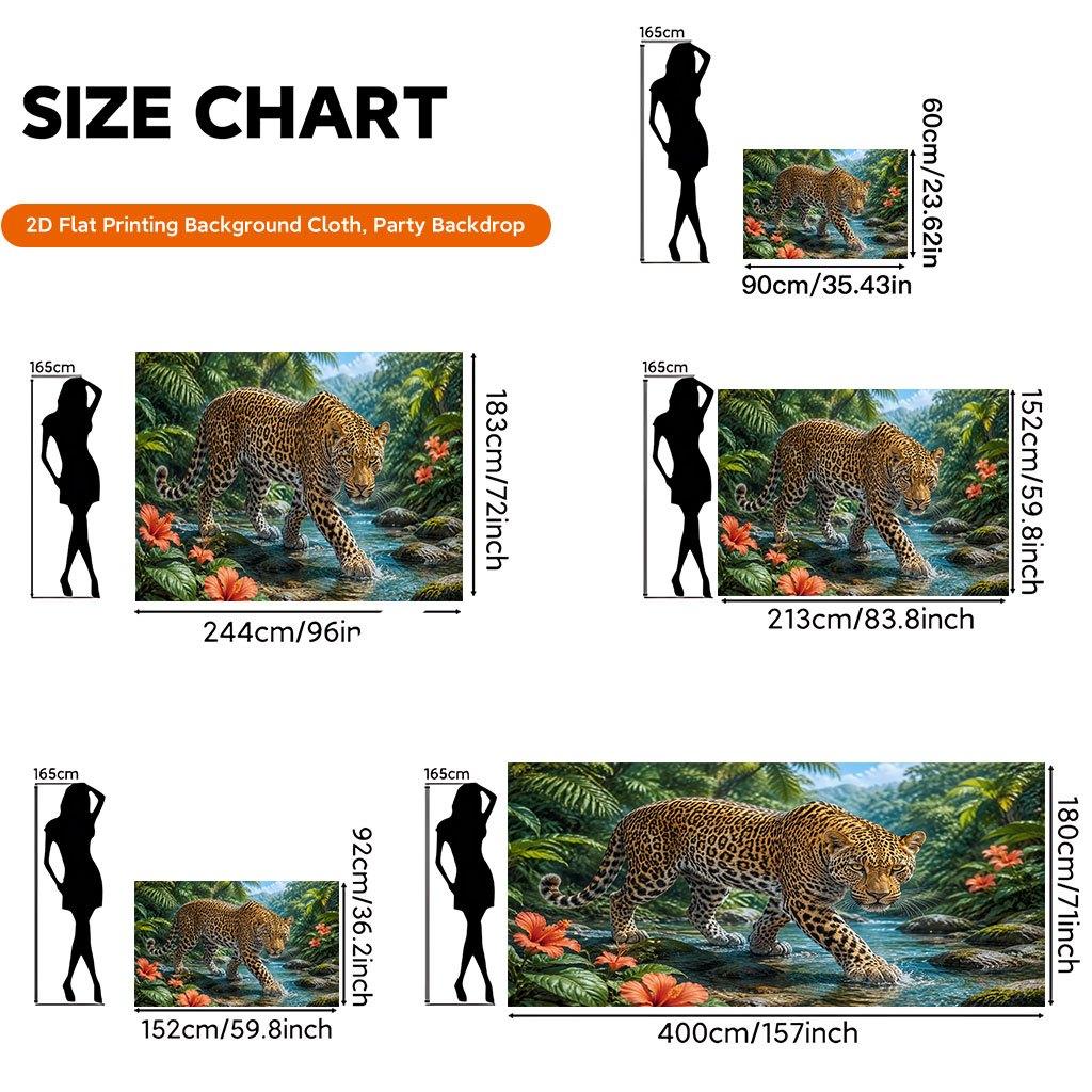 1Pcs JAGUAR Jungle Decoration Background Winter Backdrop Decorations For Photo Studio Photo Booth Christmas Party
