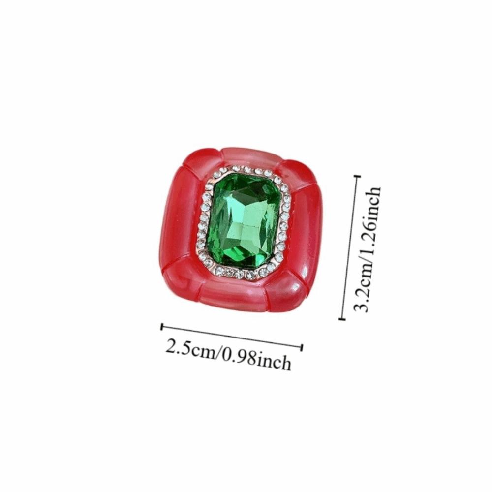 Exaggerated Acrylic Resin Ring Candy Color Big Dome Plain Ring Geometric Ring Jewelry Gifts