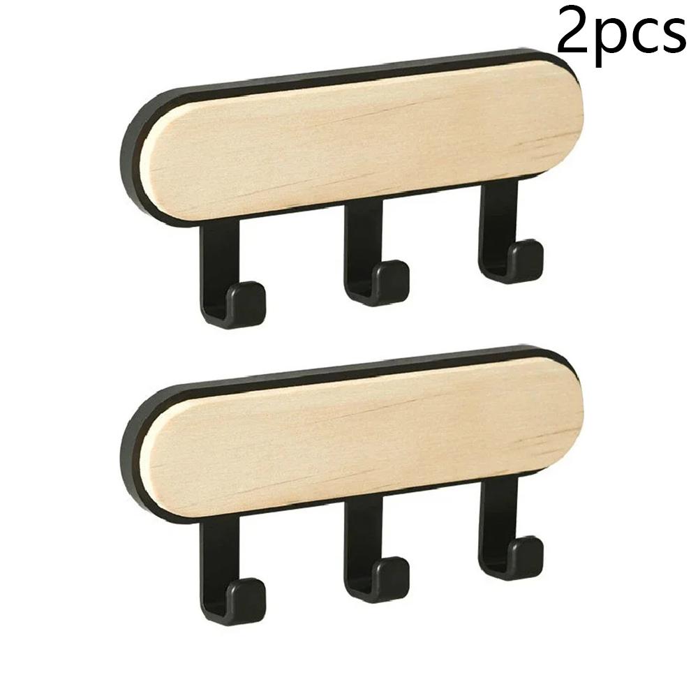 Organizator Depozitare Pălării Eșarfe Cârlige de Perete din Lemn Autoadezive Suport pentru Breloc Agățătoare de Perete pentru Ușă Agățătoare de Perete Menajer Cârlig Agățătoare Montată pe Perete