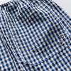 Men's Gingham Check Casual Shorts – Elastic Drawstring Waist Pocket Shorts for Summer Daily & Streetwear