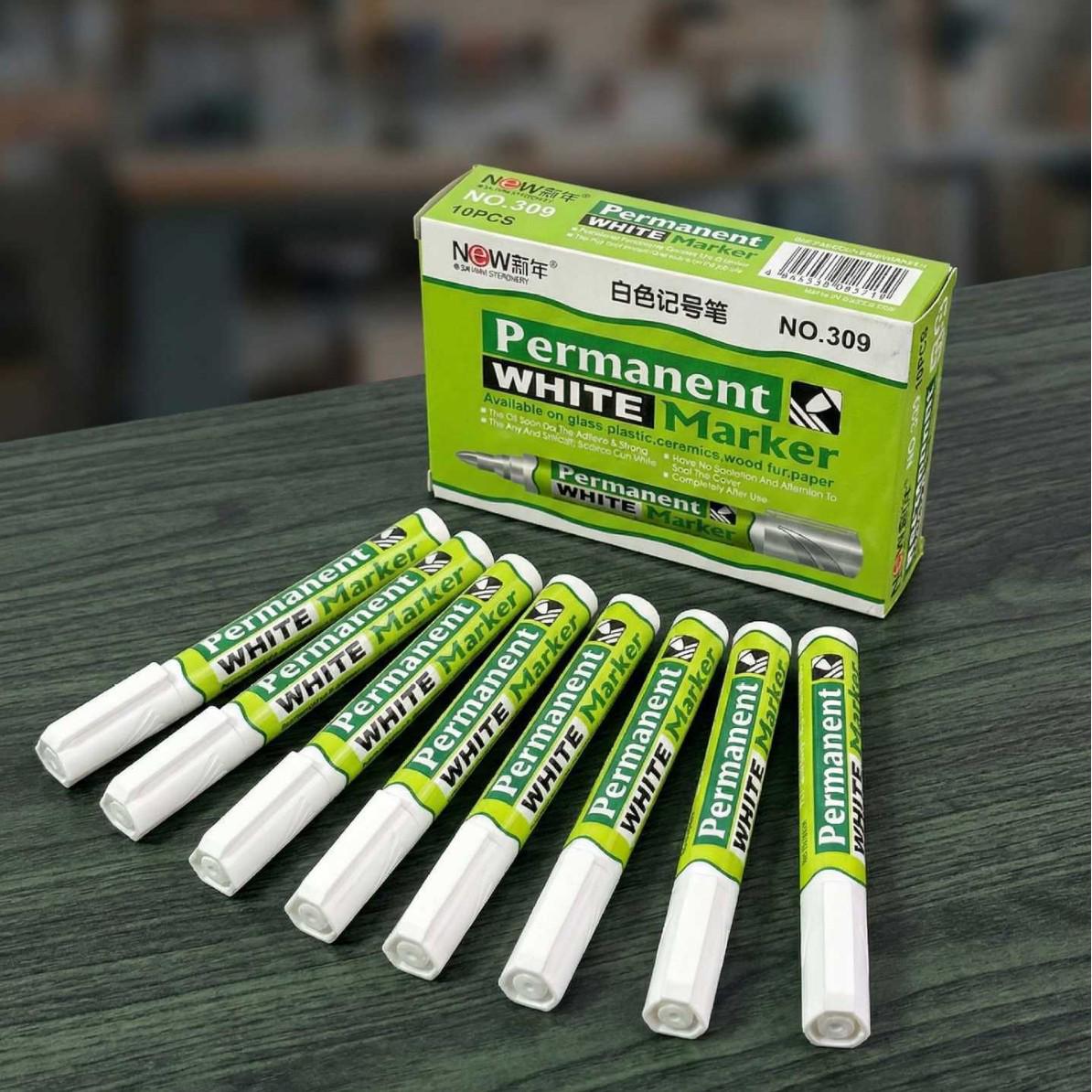 Oil-Based White Waterproof Quick-Dry Thick Tip Tire Marker Pen - Fade-Resistant & Express Delivery