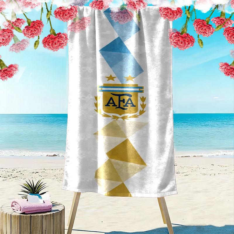Messi Print Strandtuch, Großes Weiches Schnelltrocknendes Handtuch für Strand Camping Schwimmen