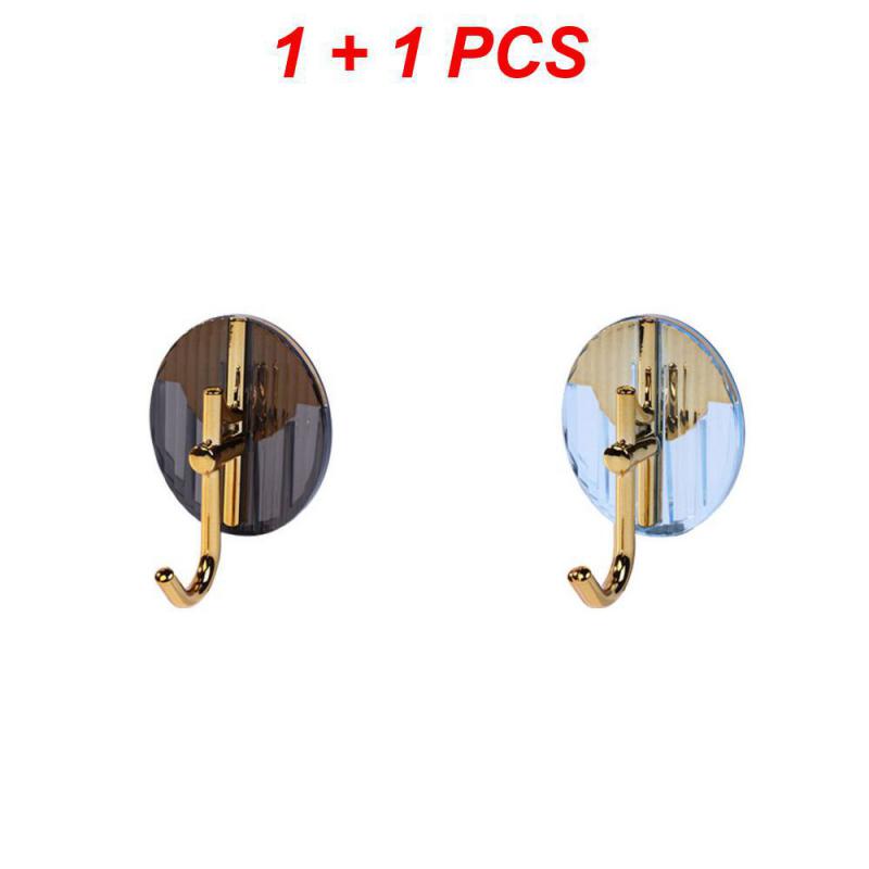 

2 шт. Кухонная фурнитура Стойка Полка Вискоза Прозрачный Сильный Неперфорированный Легкая Роскошь Бытовые Принадлежности Примечание Крючок Бесшовный