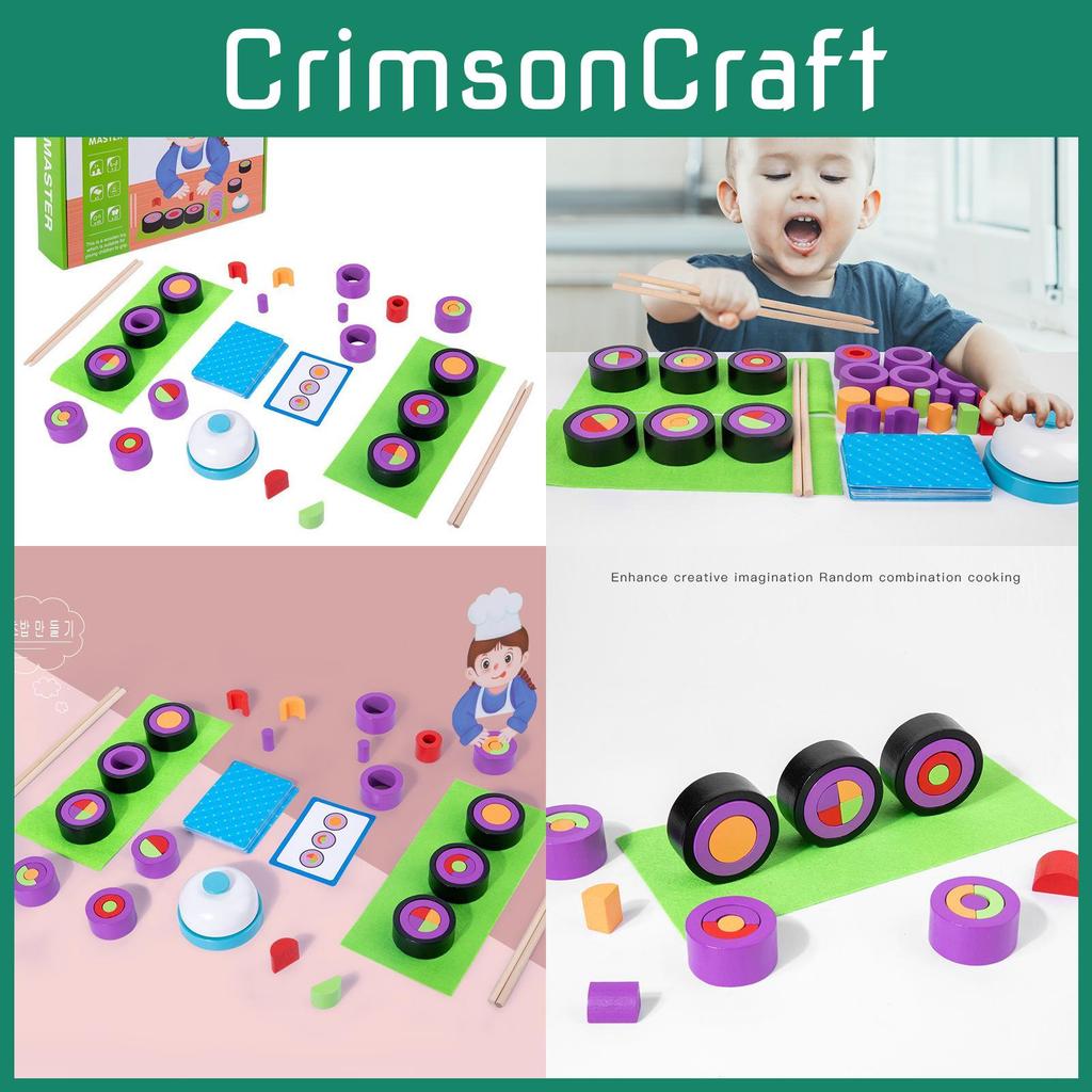 Building Wooden Sushi Toy With Multiparticle Blocks For Educational Development