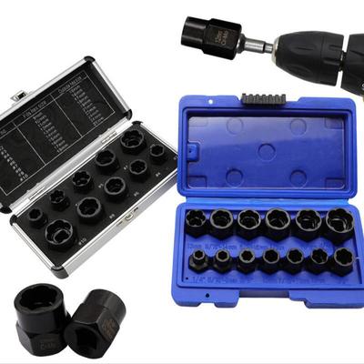 Extracteur d'écrous endommagés Boulon Vis Pneu Glissement Dent Vis Hexagonale Manchon de Démontage Jeu d'Outils d'Extension