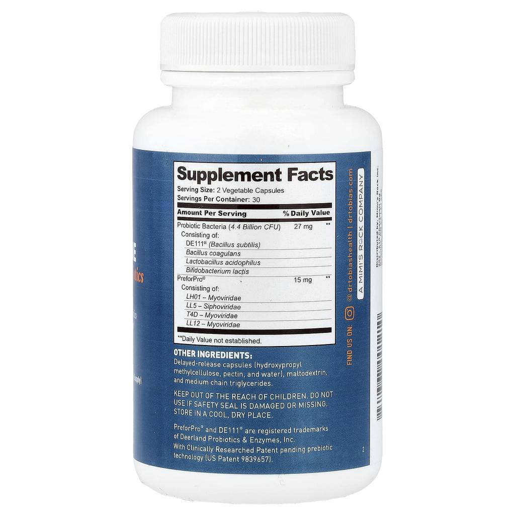 Dr. Tobias, Immune Support, Probiotic & Prebiotic, Delayed Release Capsules 60