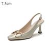 Sandals for Women 2025 Summer New High Heels Womens with A Straight Toe and A Back Empty Sole High Heels Sandal Sandalias Mujer