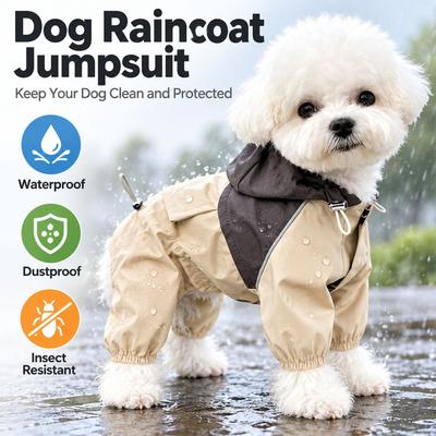 Dustproof Dog Jumpsuit Waterproof Dog Protective Suit New Pet Raincoat for Small Dogs