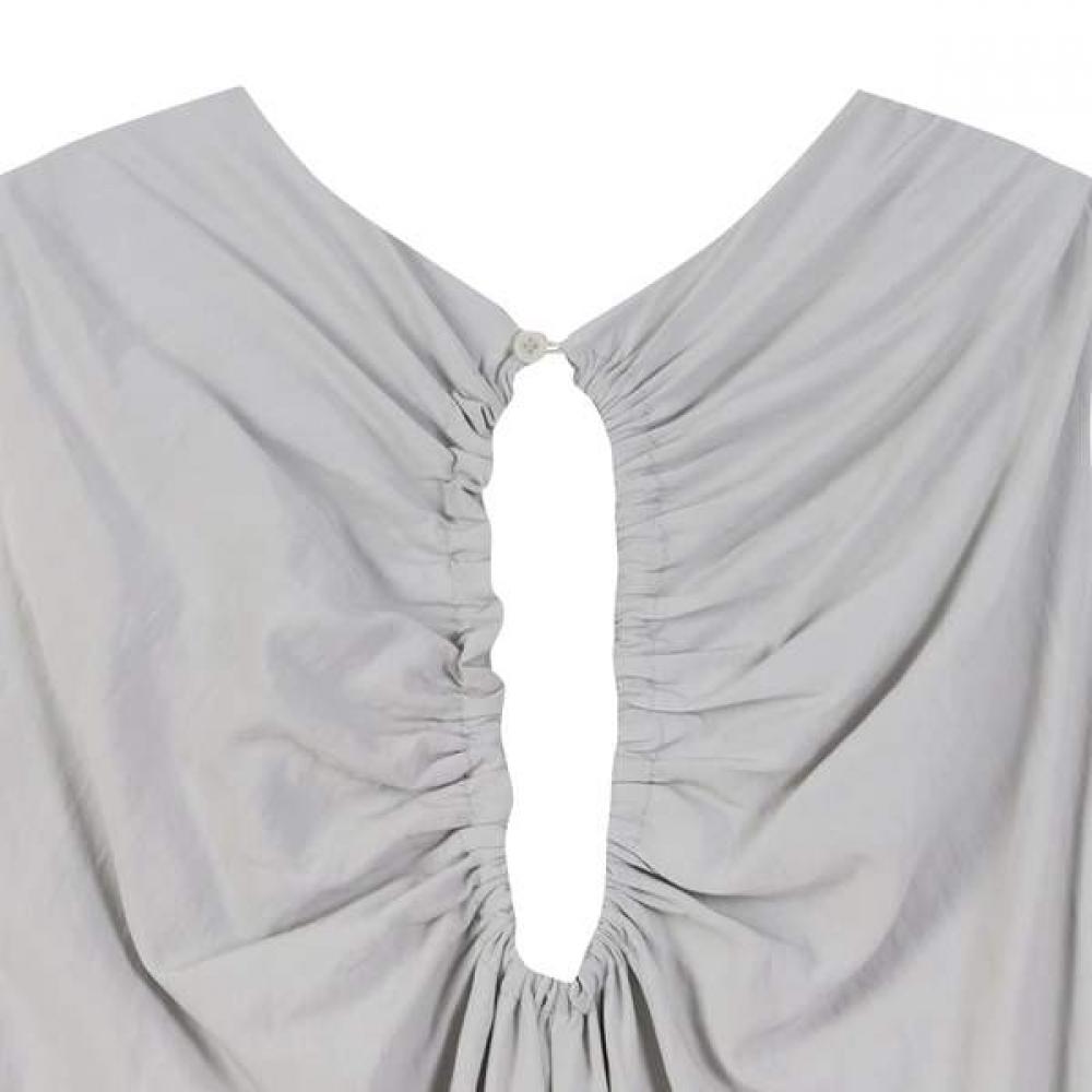 LAP Women Back Slit Shirred Sleeveless Long Dress As2wo420