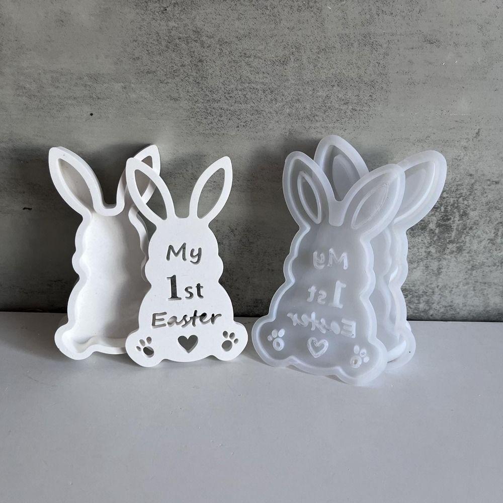 Hollow Bunny Plaster Drop Glue Mold Cartoon Rabbit Lamp Box Mold  Easter Ornament